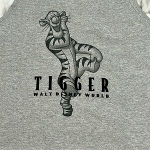 Disney Tigger Gray Tank Top Walt Disney World Park Merch Vacation Happy Bounce